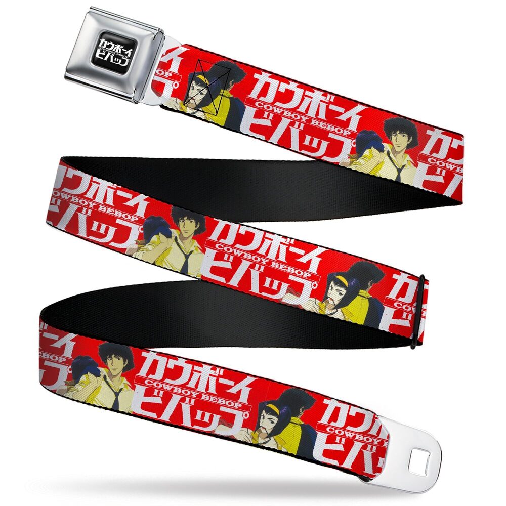 5737 Crunchyroll Belt, Seatbelt Buckle Belt, Cowboy Bebop Spike and Faye